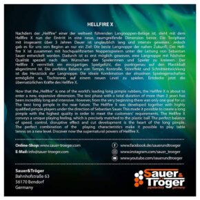 Misaladejuegos Goma Para Pala Ping Pong Sauer Troger Hellfire X Negra 1.2mm - Imagen 2