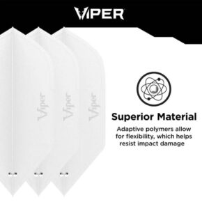 Misaladejuegos Pluma Dardos Viper Cool Flights Slim White  30-7703 - Imagen 2