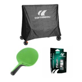 Misaladejuegos Pack Cornilleau Premium con 2 Palas + 6 Pelotas + 1 Funda para Mesa de Ping Pong Exterior