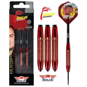 Misaladejuegos Dardos Bulls Darts Kim Huybrechts Hurricane Shell Latón revestido 21gr  23921 - Imagen 3