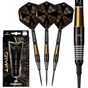 Misaladejuegos Dardos Mission Crypt M2 Black & Gold PVD 90% 23gr M001084 - Imagen 2
