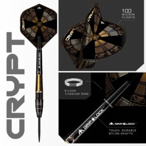 Misaladejuegos Dardos Mission Crypt M1 Black & Gold PVD 90% 22gr M001080 - Imagen 5