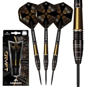 Misaladejuegos Dardos Mission Crypt M1 Black & Gold PVD 90% 24gr D1595-M001081 - Imagen 2