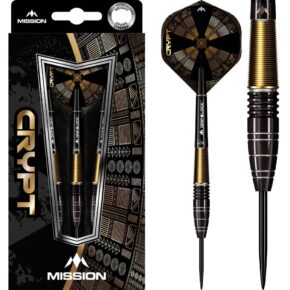 Misaladejuegos Dardos Mission Crypt M1 Black & Gold PVD 90% 24gr D1595-M001081 - Imagen 3