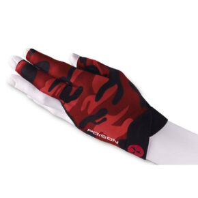 Misaladejuegos Guante Billar Poison Camo Glove 3 Finger Black Red L/XL Diestro  45196004 - Imagen 2