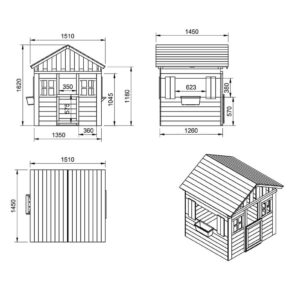 Misaladejuegos Casita infantil de madera Masgames Lollipop XL blanca MA800547 - Imagen 4
