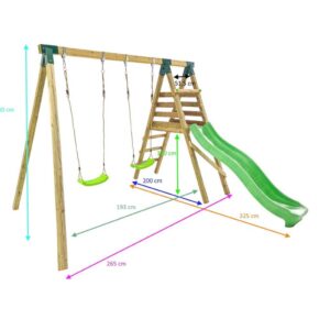 Misaladejuegos Parque infantil Masgames Mauna Loa L con madera cuadrada MA700080 - Imagen 6