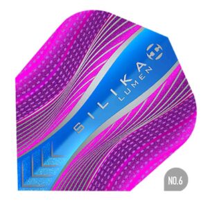 Misaladejuegos Plumas Harrows Darts Silika Lumen n6 Shape 5119 Aqua Pink FB5119 - Imagen 2