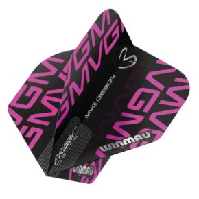 Misaladejuegos Plumas Winmau Darts Standard Prism Delta MVG Black Purple Logo 6915.246 - Imagen 2