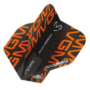Misaladejuegos Plumas Winmau Darts Standard Prism Delta MVG Black Orange Logo 6915.245 - Imagen 2