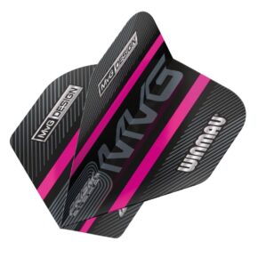 Misaladejuegos Plumas Winmau Darts Standard Prism Alpha MVG Black Purple Logo Stripe 6915.716 - Imagen 2