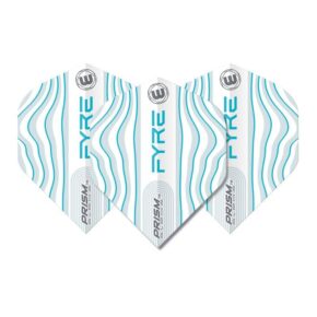 Misaladejuegos Plumas Winmau Darts Standard Prism Alpha White Aqua Blue 6915.707 - Imagen 3
