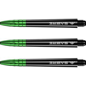 Misaladejuegos Cañas Mission Darts Sabre Polycarbonate Negra Verde Larga 48mm S1506 - Imagen 3