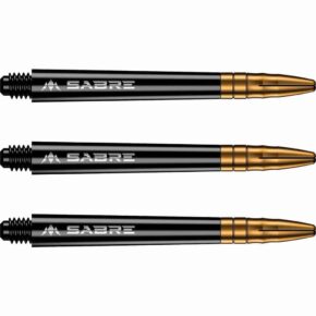 Misaladejuegos Cañas Mission Darts Sabre Polycarbonate Negra Dorada Corta 34mm S1517 - Imagen 2