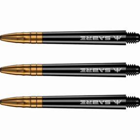 Misaladejuegos Cañas Mission Darts Sabre Polycarbonate Negra Dorada Intermedia 41mm S1516 - Imagen 3