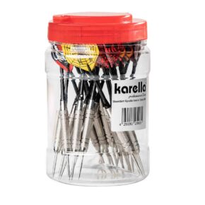 Misaladejuegos Pack de 24 Dardos Cuerpo Laton Karella Punta Metal Completos 8273.01