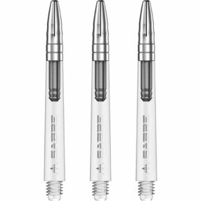 Misaladejuegos Cañas Mission Darts Sabre Polycarbonate Plata Transparente Corta 34mm S1541