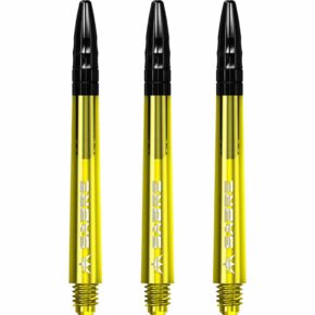 Misaladejuegos Cañas Mission Darts Sabre Polycarbonate Amarillo Negro Larga 48mm S1560