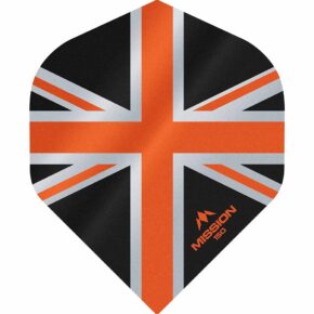 Misaladejuegos Plumas Mission Darts No2 Std Alliance Union Jack Negro Naranja 150 F3132