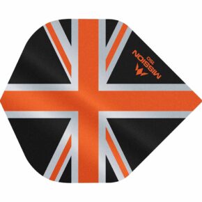 Misaladejuegos Plumas Mission Darts No2 Std Alliance Union Jack Negro Naranja 150 F3132 - Imagen 3