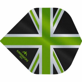Misaladejuegos Plumas Mission Darts No2 Std Alliance Union Jack Negro Verde 150 F3135 - Imagen 2