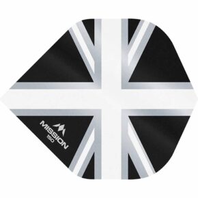 Misaladejuegos Plumas Mission Darts No2 Std Alliance Union Jack Negro Blanco 150 F3136 - Imagen 2