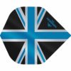 Misaladejuegos Plumas Mission Darts No2 Std Alliance Union Jack Negro Azul 150 F3137 - Imagen 2