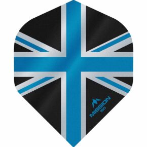 Misaladejuegos Plumas Mission Darts No2 Std Alliance Union Jack Negro Azul 150 F3137