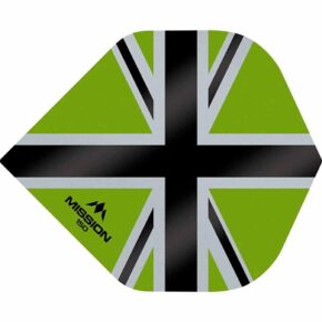 Misaladejuegos Plumas Mission Darts No2 Std Alliance-X Union Jack Negro Verde 150 F3140 - Imagen 2
