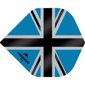 Misaladejuegos Plumas Mission Darts No2 Std Alliance-X Union Jack Azul Negro 150 F3142 - Imagen 2