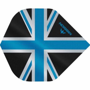 Misaladejuegos Plumas Mission Darts No2 Std Alliance Union Jack Negro Azul F3081 - Imagen 2