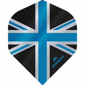 Misaladejuegos Plumas Mission Darts No2 Std Alliance Union Jack Negro Azul F3081