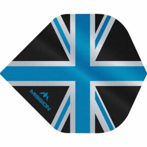 Misaladejuegos Plumas Mission Darts No2 Std Alliance Union Jack Negro Azul F3081 - Imagen 3