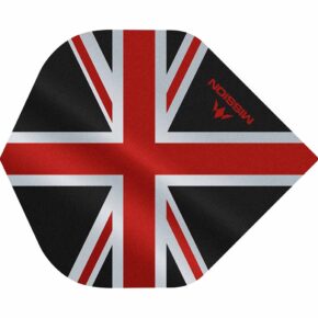 Misaladejuegos Plumas Mission Darts No2 Std Alliance Union Jack Negro Rojo F3082 - Imagen 2