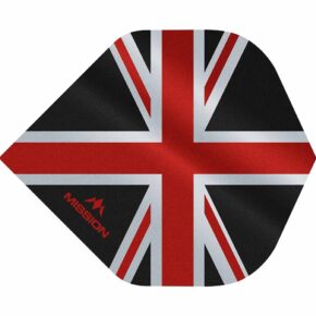 Misaladejuegos Plumas Mission Darts No2 Std Alliance Union Jack Negro Rojo F3082 - Imagen 3