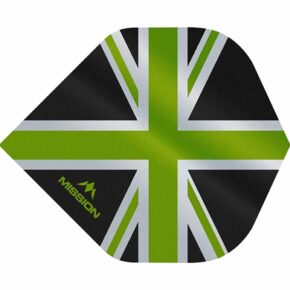 Misaladejuegos Plumas Mission Darts No2 Std Alliance Union Jack Negro Verde F3083 - Imagen 3
