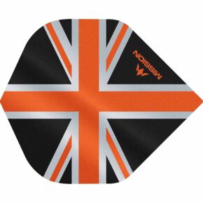 Misaladejuegos Plumas Mission Darts No2 Std Alliance Union Jack Negro Naranja F3084 - Imagen 3