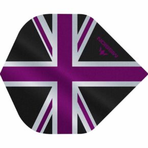 Misaladejuegos Plumas Mission Darts No2 Std Alliance Union Jack Negro Morado F3085 - Imagen 3