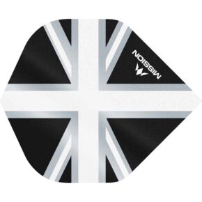 Misaladejuegos Plumas Mission Darts No2 Std Alliance Union Jack Negro Blanco F3088 - Imagen 2