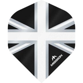 Misaladejuegos Plumas Mission Darts No2 Std Alliance Union Jack Negro Blanco F3088