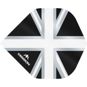 Misaladejuegos Plumas Mission Darts No2 Std Alliance Union Jack Negro Blanco F3088 - Imagen 3