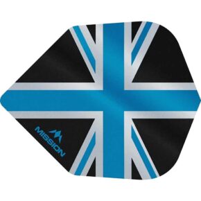 Misaladejuegos Plumas Mission Darts No6 Alliance Union Jack Negro Azul F3097 - Imagen 2