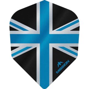 Misaladejuegos Plumas Mission Darts No6 Alliance Union Jack Negro Azul F3097