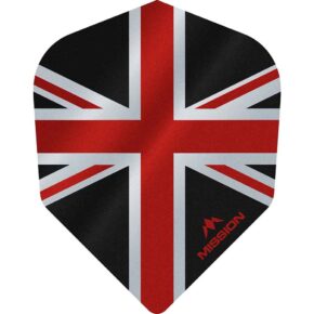 Misaladejuegos Plumas Mission Darts No6 Alliance Union Jack Negro Rojo F3098