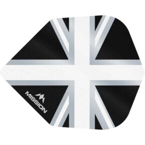 Misaladejuegos Plumas Mission Darts No6 Alliance Union Jack Negro Blanco F3104 - Imagen 3