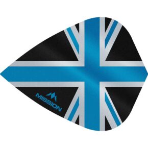 Misaladejuegos Plumas Mission Darts Kite Alliance Union Jack Negro Azul F3089 - Imagen 2