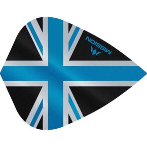 Misaladejuegos Plumas Mission Darts Kite Alliance Union Jack Negro Azul F3089 - Imagen 3