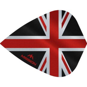 Misaladejuegos Plumas Mission Darts Kite Alliance Union Jack Negro Rojo F3090 - Imagen 2