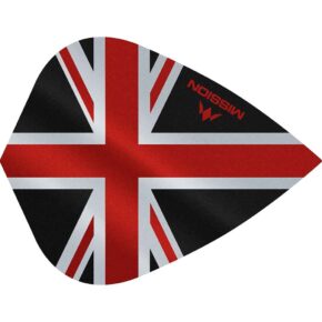 Misaladejuegos Plumas Mission Darts Kite Alliance Union Jack Negro Rojo F3090 - Imagen 3