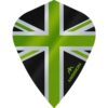 Misaladejuegos Plumas Mission Darts Kite Alliance Union Jack Negro Verde F3091